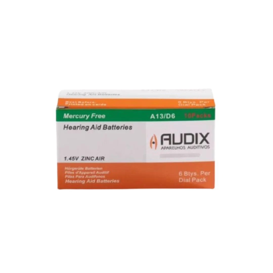 Caixa com 60 Pilhas/Baterias para Aparelho Auditivo Modelo A13 - Marca Audix - Image 2
