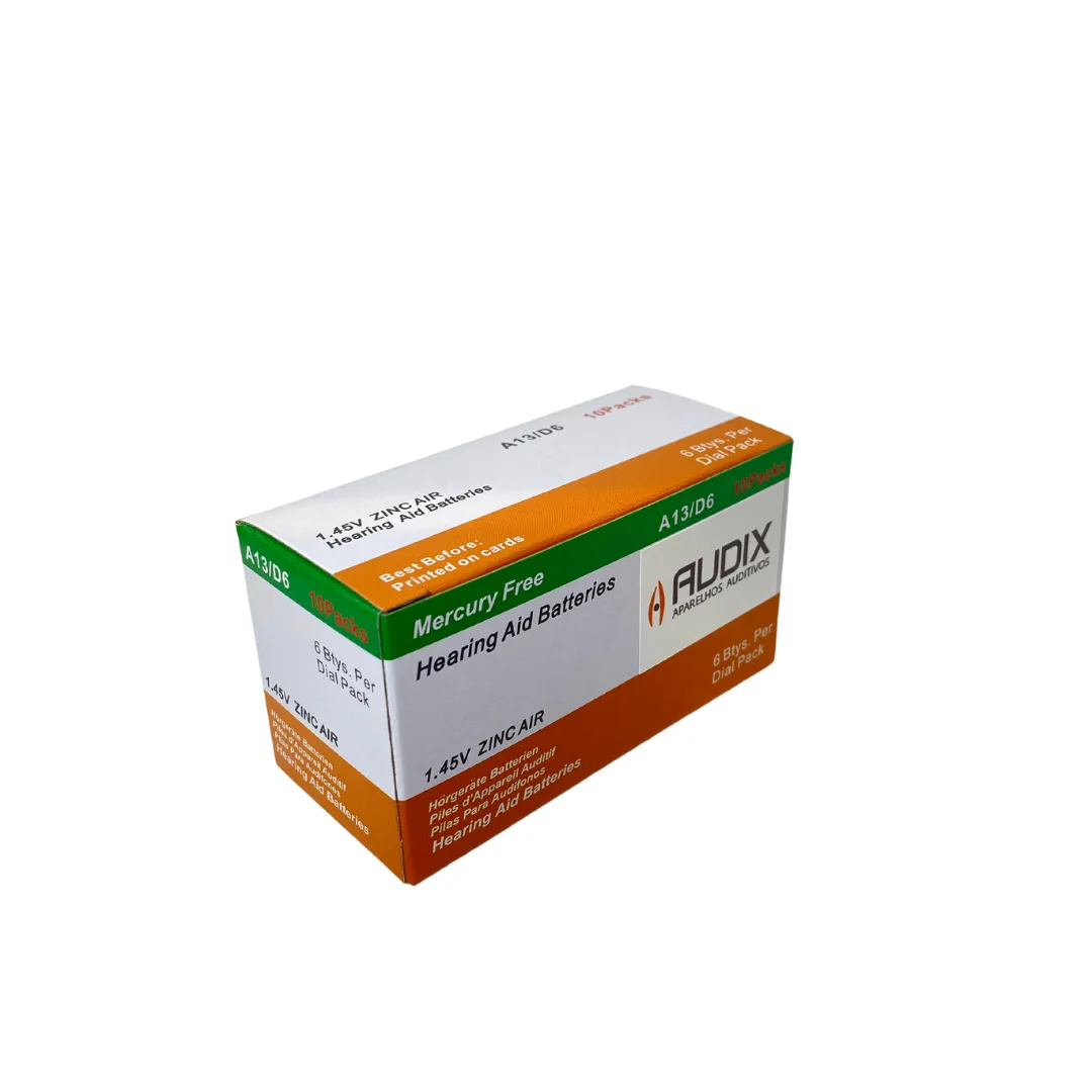 Caixa com 60 Pilhas/Baterias para Aparelho Auditivo Modelo A13 - Marca Audix - Image 3